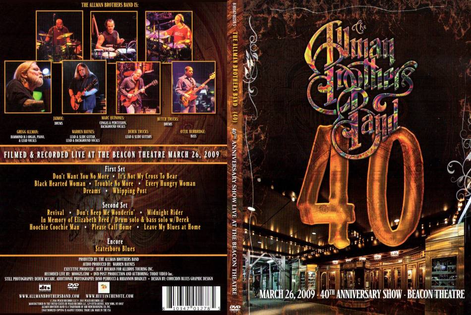 Allman Brothers Band (The) – 40th Anniversary Show Live At The Beacon Theatre (DVD)